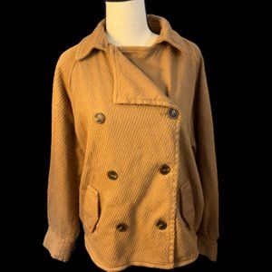 Tan free people remi shirt jacket